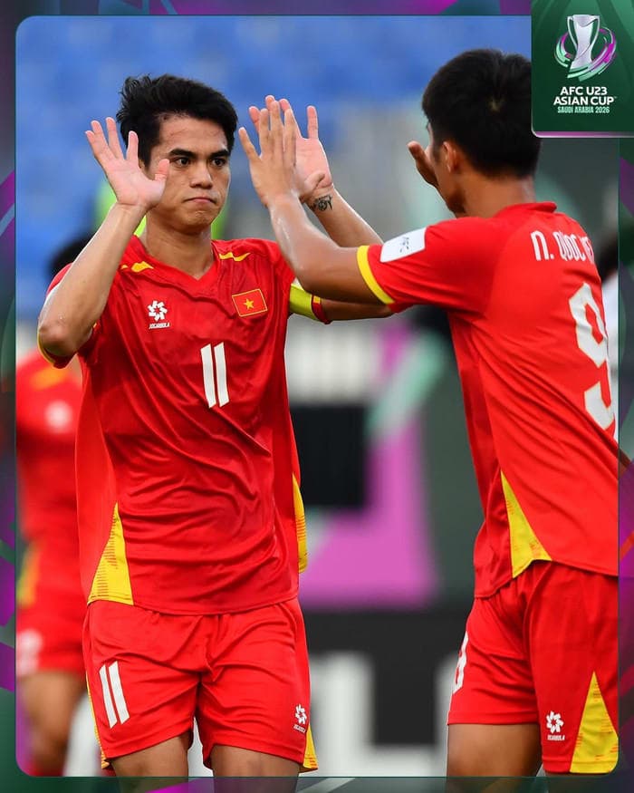 U23 Việt Nam sáng cửa đứng nhất bảng A. Ảnh: AFC