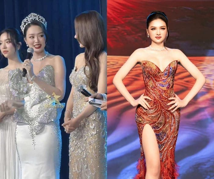 Bùi Khánh Linh chia sẻ đến người kế nhiệm mình tại Hoa hậu Liên lục địa là Thu Ngân. (Ảnh từ TikTok Top Sao)