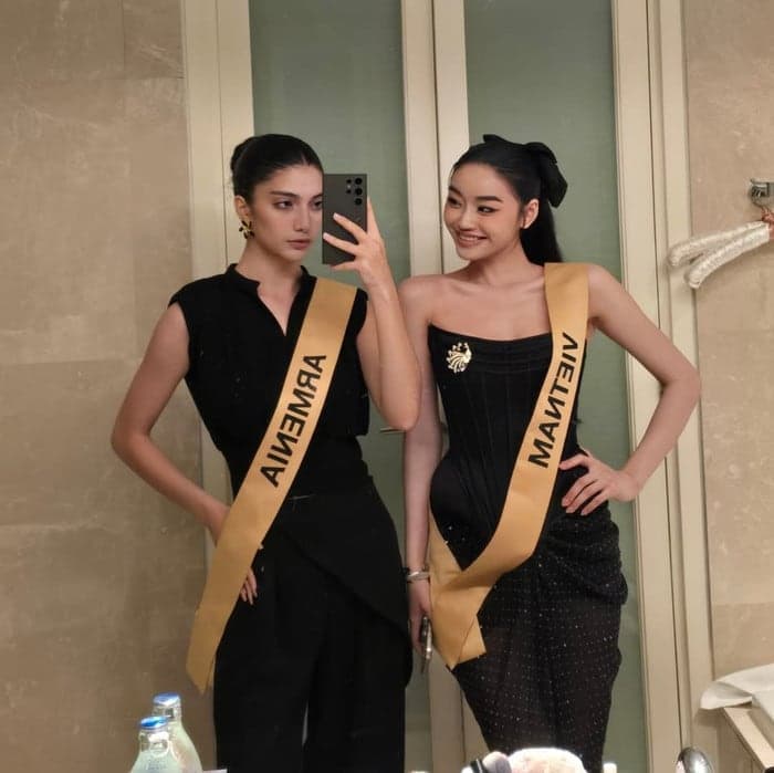 Lilia và Yến Nhi khi cùng tham gia Miss Grand International 2025. Ảnh: IGNV
