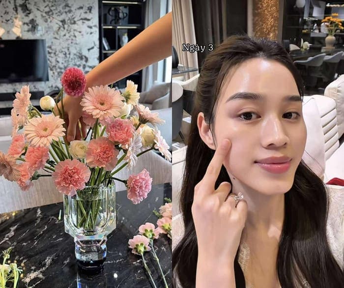 Tổ ấm của nàng hậu và chồng có gam màu trung tính làm chủ đạo, được bài trì theo phong cách hiện đại.