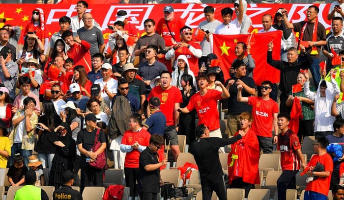 Nhiều CĐV Trung Quốc cũng phải bất ngờ khi U23 Trung Quốc thắng U23 Việt Nam 3-0. Ảnh: AFC