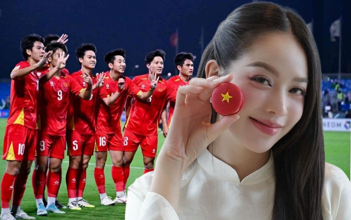 Hoa hậu Thanh Thủy nói đúng 9 chữ khi U23 Việt Nam thắng