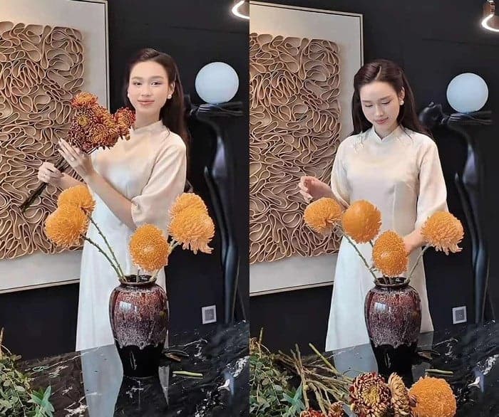 Nàng hậu thường xuyen6 vào bếp nấu ăn, cắm hoa trang trí nhà sau khi kết hôn.