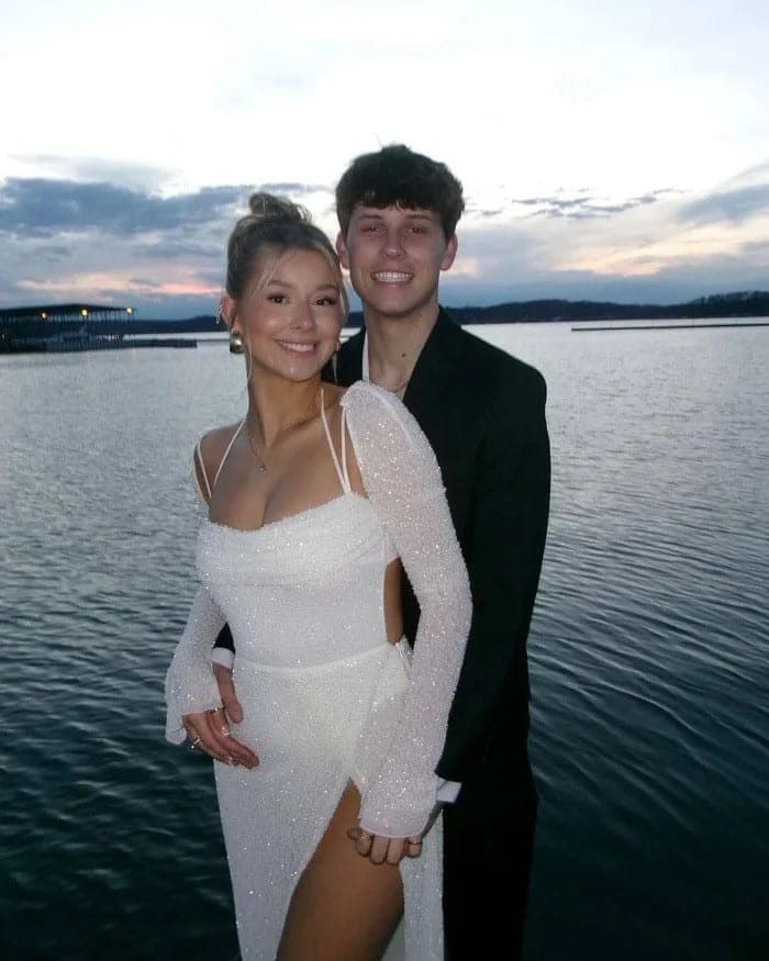 Yolina Lindquist và bạn trai.
