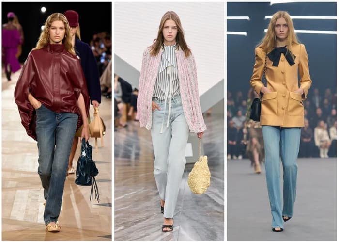 Quần jeans ống đứng đang chính thức trở lại đường đua thời trang. Ảnh: marieclaire