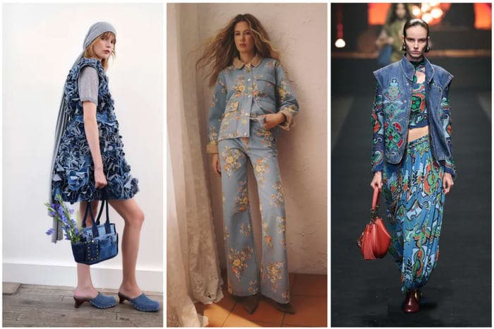 Thiết kế denim thêu trang nhã, mang tinh thần nữ tính và hiện đại. Ảnh: marieclaire