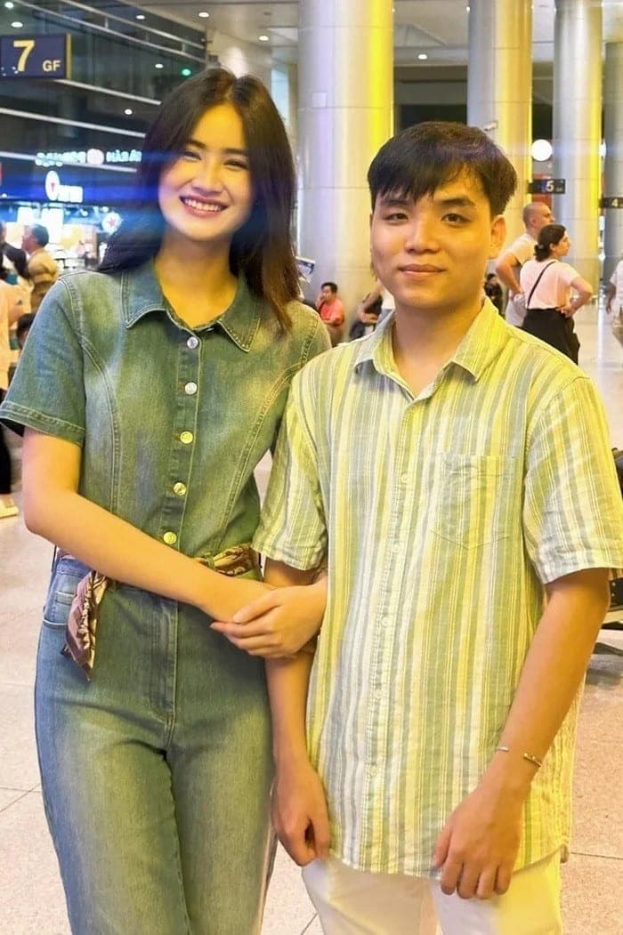 Hoa hậu Ý Nhi và bạn trai.